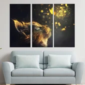 Коте и пеперуда  - картина пано за стена - Thumbnail 2