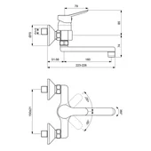 Стенен смесител за умивалник Scorpio VIDIMA - Thumbnail 2