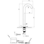 Автоматичен смесител за умивалник с фотоклетка хром INTER CERAMIC - Thumbnail 2