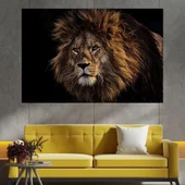Лъв в близък план - картина пано за стена - Thumbnail 1