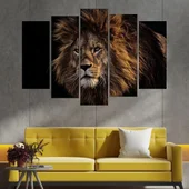 Лъв в близък план - картина пано за стена - Thumbnail 3
