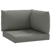 Палетни възглавници, 3 бр, меланж тъмносиви, плат - Thumbnail 2