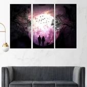 Разходка на двойка с куче - картина пано за стена - Thumbnail 2