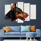 Портрет на доберман - картина пано за стена - Thumbnail 3