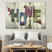 Дървено платно -У ДОМА - картина пано за стена - Thumbnail 2