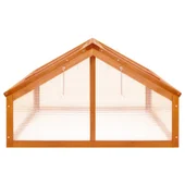 Мини оранжерия - 114x80x50 см - кафяво чамово дърво - Thumbnail 3