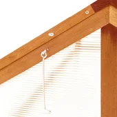 Мини оранжерия - 114x80x50 см - кафяво чамово дърво - Thumbnail 5