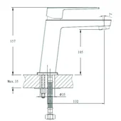 Стоящ смесител за мивка за баня Елинор - INTER CERAMIC - Thumbnail 3