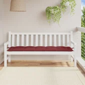 Възглавница за градинска пейка виненочервени 180x50x7 см плат - VL4002573 - Thumbnail 3