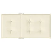 Възглавници за столове 2 бр кремави 100x50x3 см - плат - VL47552 - Thumbnail 7