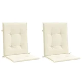 Възглавници за столове 2 бр кремави 100x50x3 см - плат - VL47552 - Thumbnail 3