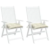 Възглавници за столове 2 бр кремавобели 40x40x7 см Оксфорд плат - VL314866 - Thumbnail 4