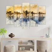 Акварел - рибари - картина пано за стена - Thumbnail 3