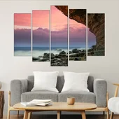 Скалист плаж в океана - картина пано за стена - Thumbnail 3