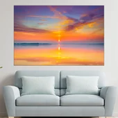 Красив залез по крайбрежието - картина пано за стена - Thumbnail 1