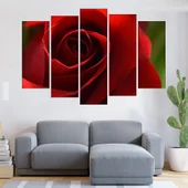 Макро на червена роза - картина пано за стена - Thumbnail 3