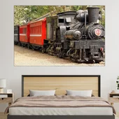 Стар влак с парен локомотив - картина пано за стена - Thumbnail 1