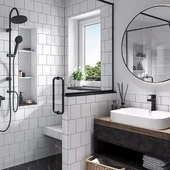 Стоящ смесител за умивалник Algeo черен мат FERRO - Thumbnail 3