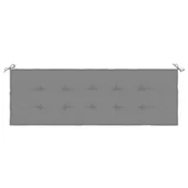 Възглавница за градинска пейка 150x50x4 см сива оксфорд плат - VL43195 - Thumbnail 4