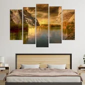 Залез над езерото - картина пано за стена - Thumbnail 3