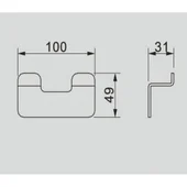 Двойна закачалка за баня Елинор ICA 5553-2B INTER CERAMIC - Thumbnail 2