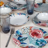 Порцеланов сервиз за хранене 24 части Макове FARIKA - Thumbnail 1