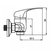 Стенен смесител за душ Alcala НТ-6224 FORMA VITA - Thumbnail 2