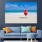 Коктейл на карибски плаж - картина пано за стена - Thumbnail 1