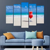 Коктейл на карибски плаж - картина пано за стена - Thumbnail 3