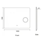 Огледало за баня с LED осветление 100x80 см Беатрис INTER CERAMIC - Thumbnail 2