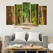Път сред вековни дървета - картина пано за стена - Thumbnail 3