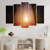 Есенна пътека в мъглата - картина пано за стена - Thumbnail 3