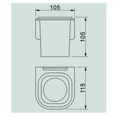 Поставка за четка за зъби Елинор черен мат INTER CERAMIC  - Thumbnail 2