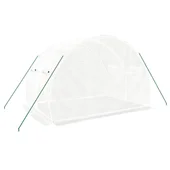 Оранжерия със стоманена рамка бяла 6 м² 3x2x2 м - Thumbnail 5