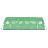 Оранжерия със стоманена рамка зелена 24 м² 6x4x2 м - Thumbnail 4