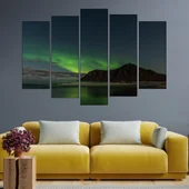 Полярното сияни е Норвегия - картина пано за стена - Thumbnail 3