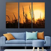 Залез над ливада - картина пано за стена - Thumbnail 2