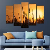 Залез над ливада - картина пано за стена - Thumbnail 3