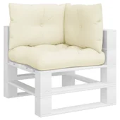 Палетни възглавници, 3 бр, кремави, текстил - Thumbnail 3