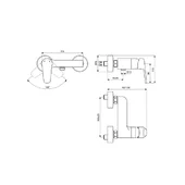 Стенен смесител за душ SevaL Vidima - Thumbnail 2
