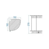 Ъглова двойна етажерка за баня A.502 DUXXA - Thumbnail 2