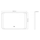 Огледало за баня с LED осветление 60x90 см Black King INTER CERAMIC - Thumbnail 2