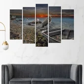 Порутена лодка на брега - картина пано за стена - Thumbnail 3