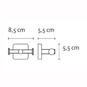 Двойна закачалка за баня Quattro KAPITAN - Thumbnail 2