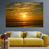 Залез в океана над хоризонта - картина пано за стена - Thumbnail 1