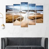 Скалист морски пейзаж - картина пано за стена - Thumbnail 3