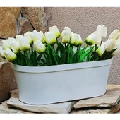 Стенна саксия-сандъче 40 см 5.6 л бяла - Thumbnail 3