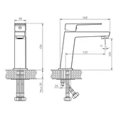 Стоящ смесител за баня Елинор Brush Gold INTER CERAMIC - Thumbnail 3