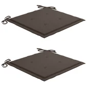 Възглавници за градински столове, 2 бр, таупе, 50x50x3 см - Thumbnail 3