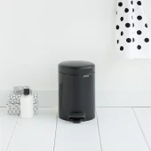 Кошче за баня 3 л NewIcon Matt Black BRABANTIA - Thumbnail 4